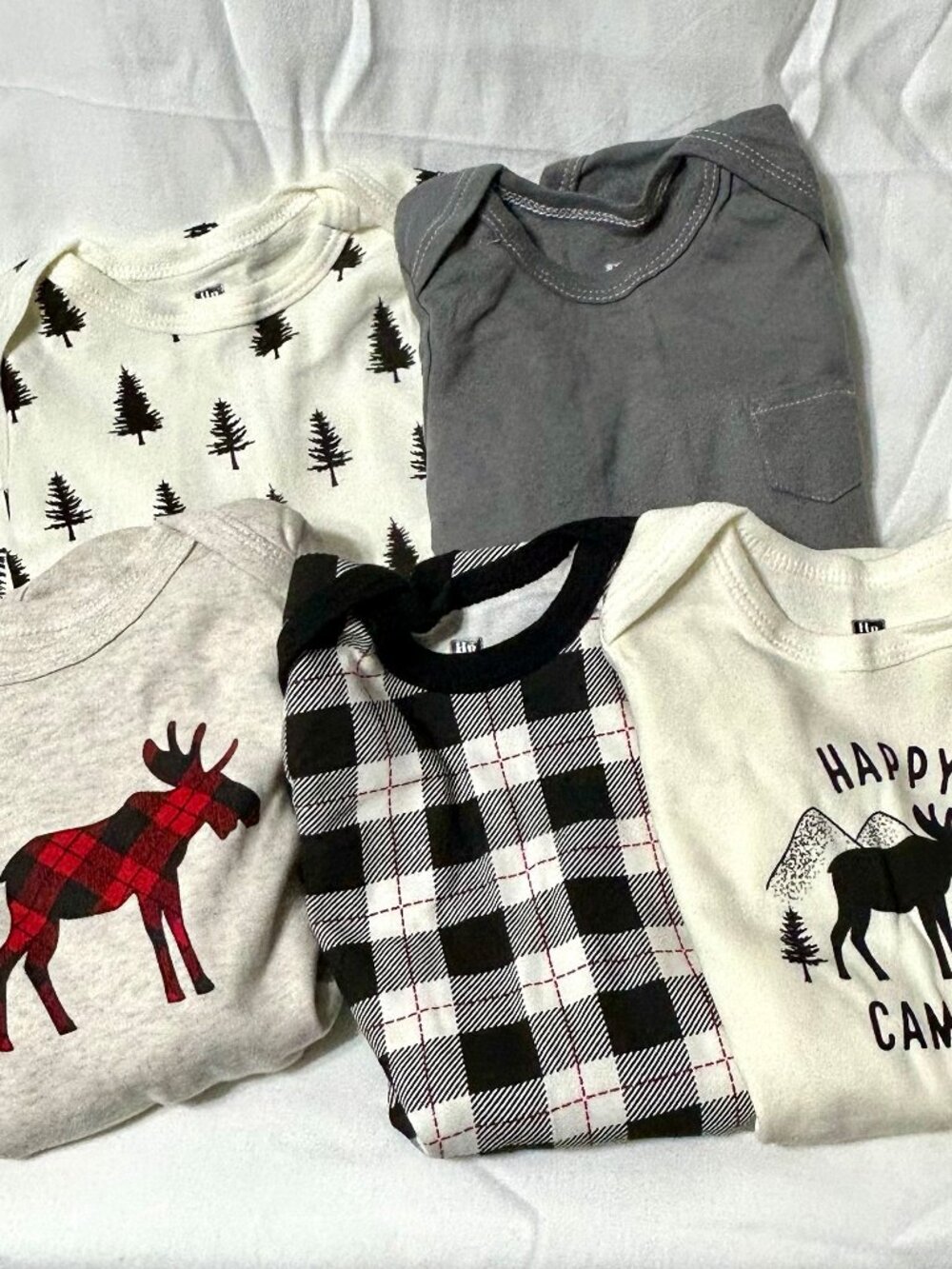 18 month 5 pieces Hudson Baby Long-sleeve Bodysuits BRAND NEW